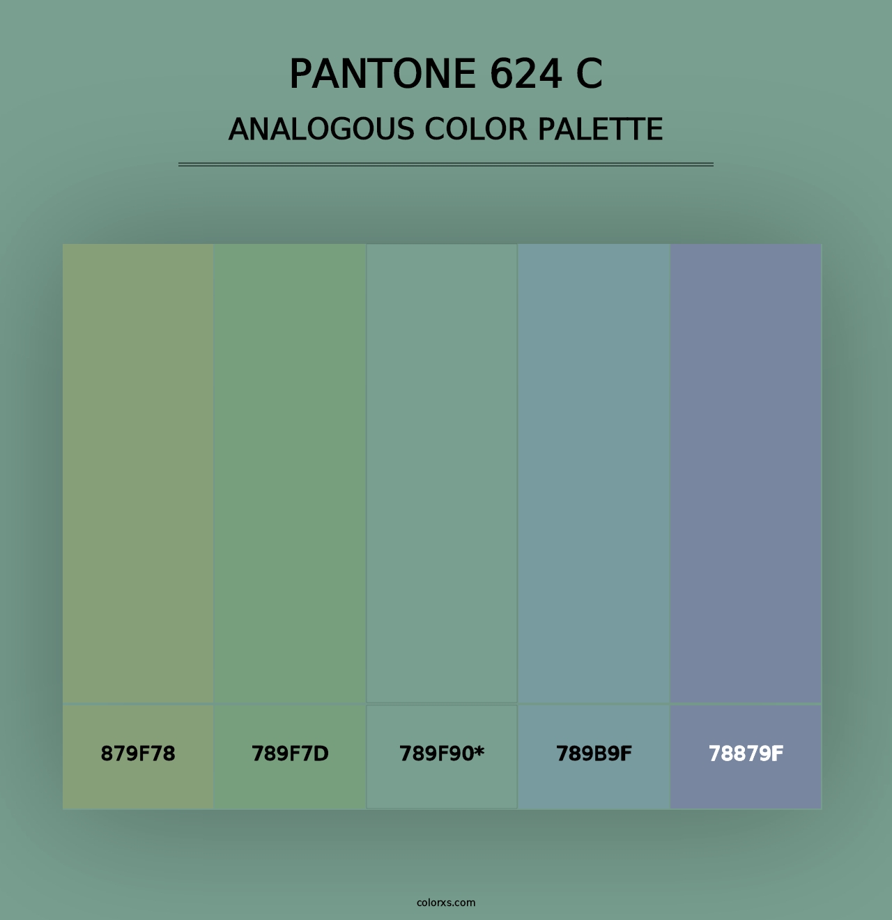 PANTONE 624 C - Analogous Color Palette