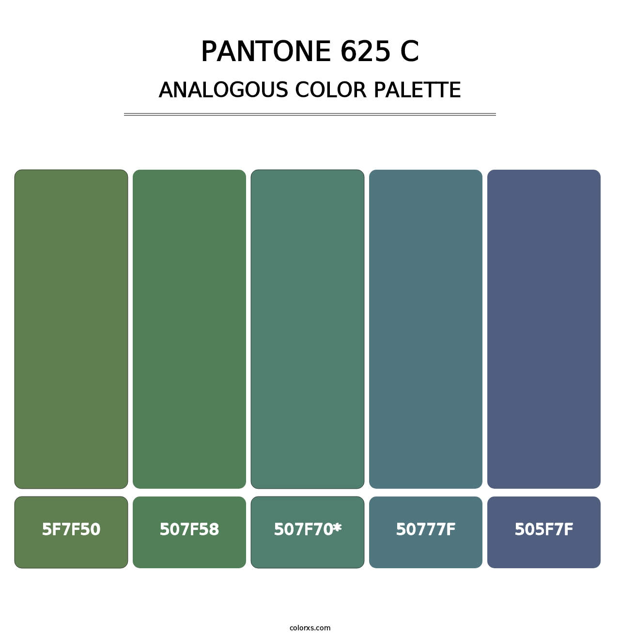 PANTONE 625 C - Analogous Color Palette