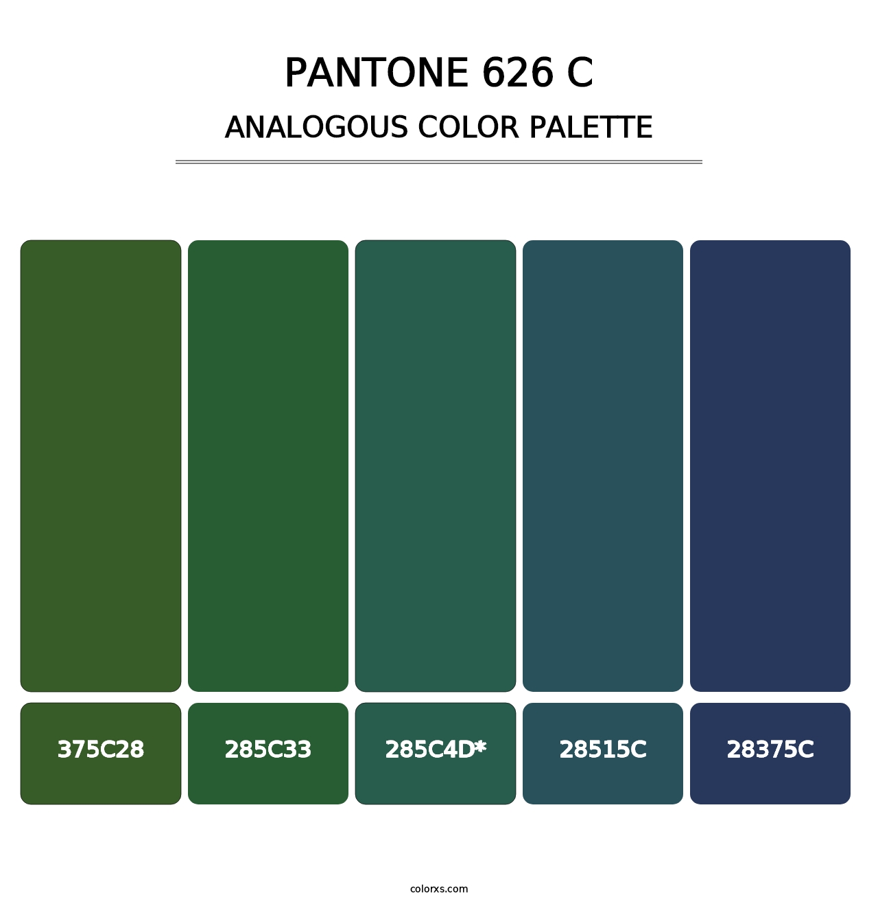 PANTONE 626 C - Analogous Color Palette