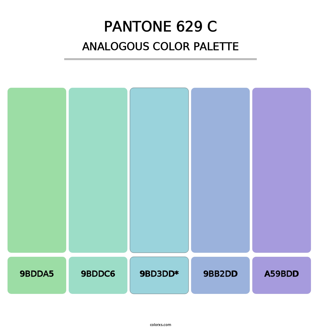 PANTONE 629 C - Analogous Color Palette