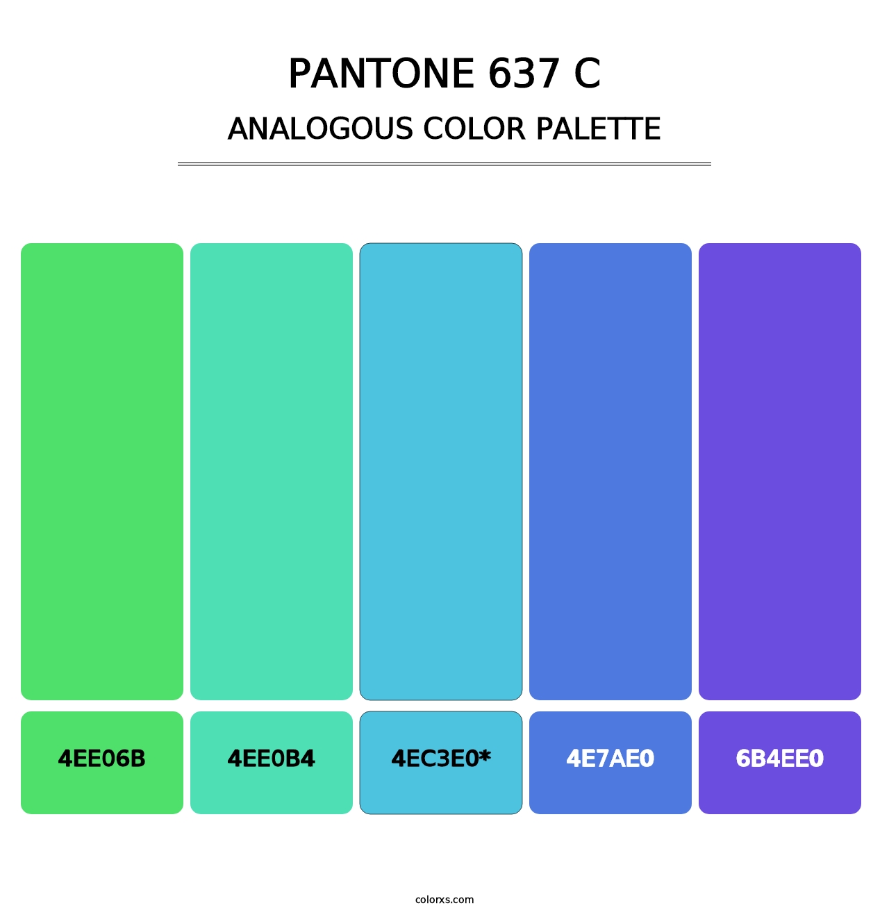 PANTONE 637 C - Analogous Color Palette