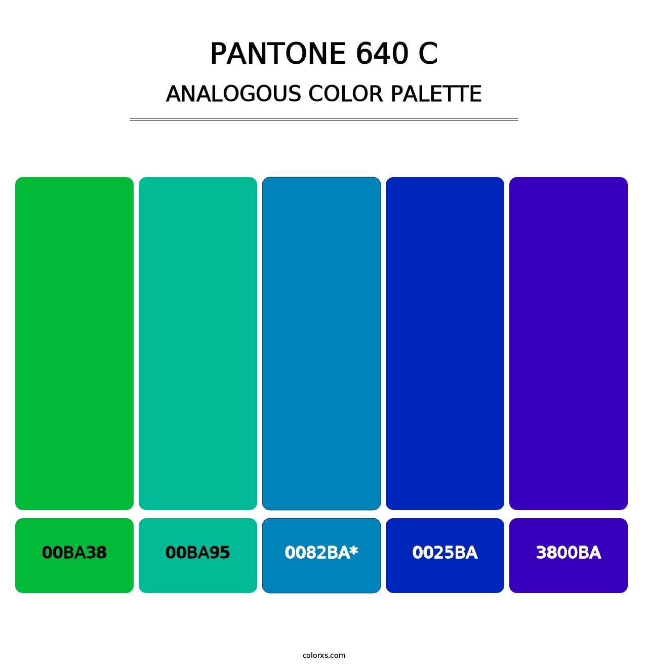 PANTONE 640 C - Analogous Color Palette