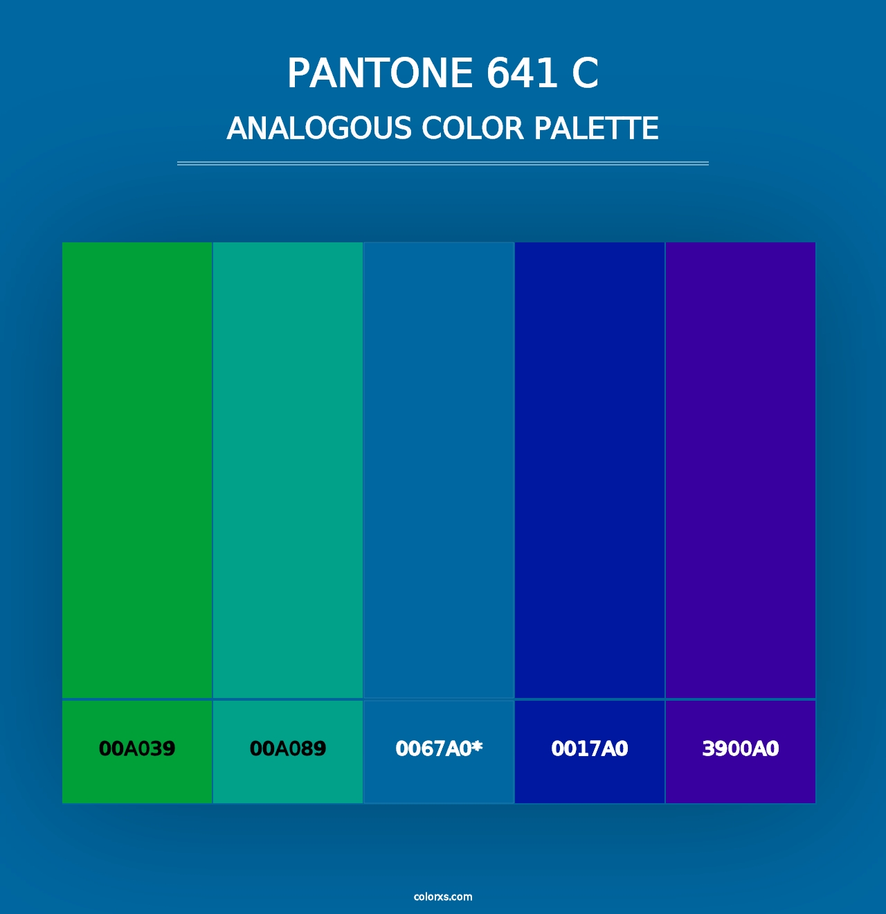 PANTONE 641 C - Analogous Color Palette