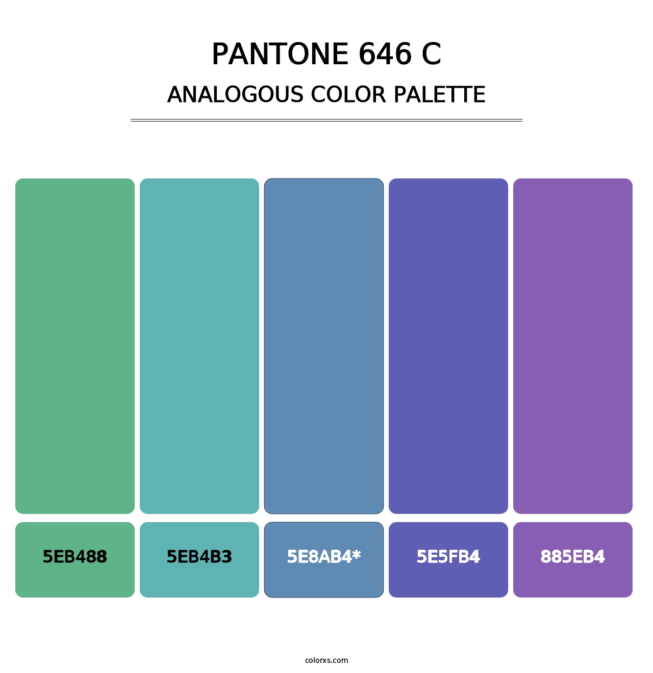 PANTONE 646 C - Analogous Color Palette