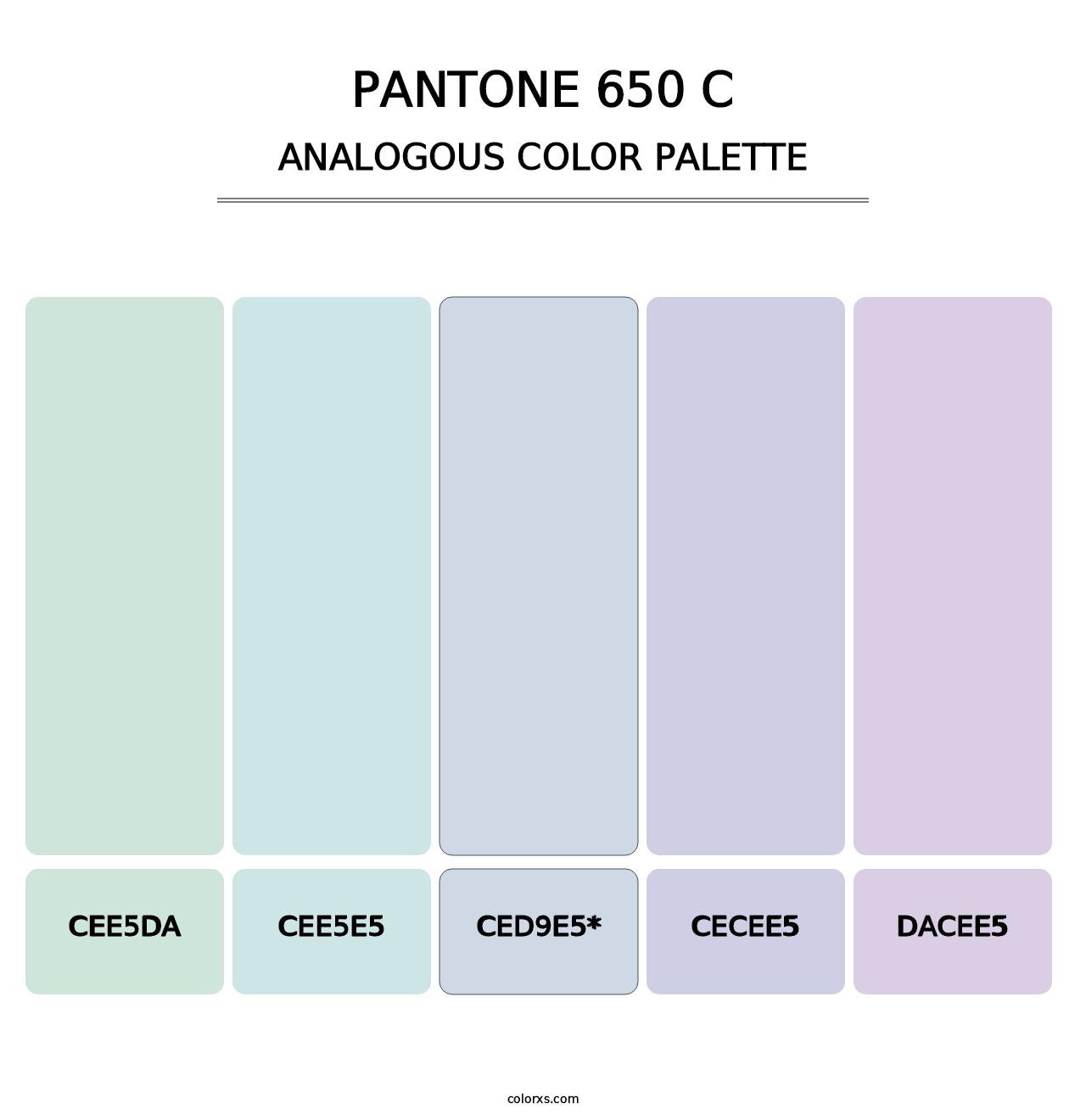 PANTONE 650 C - Analogous Color Palette