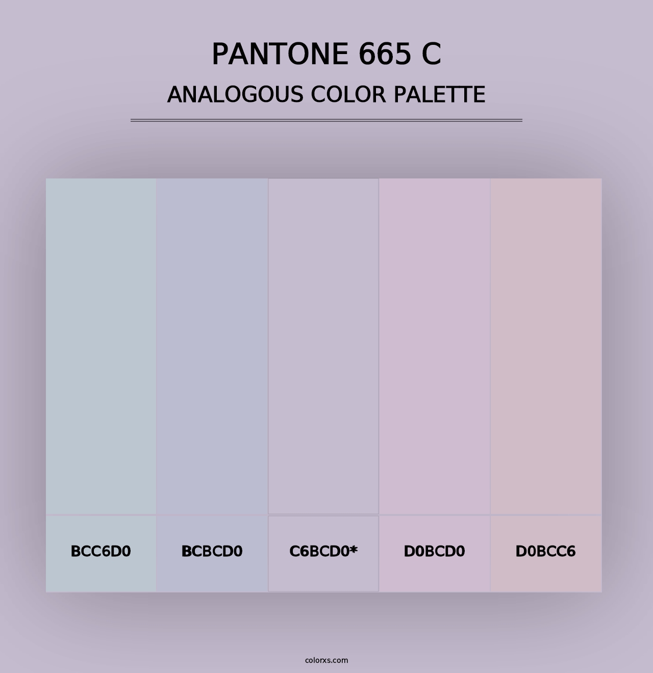 PANTONE 665 C - Analogous Color Palette