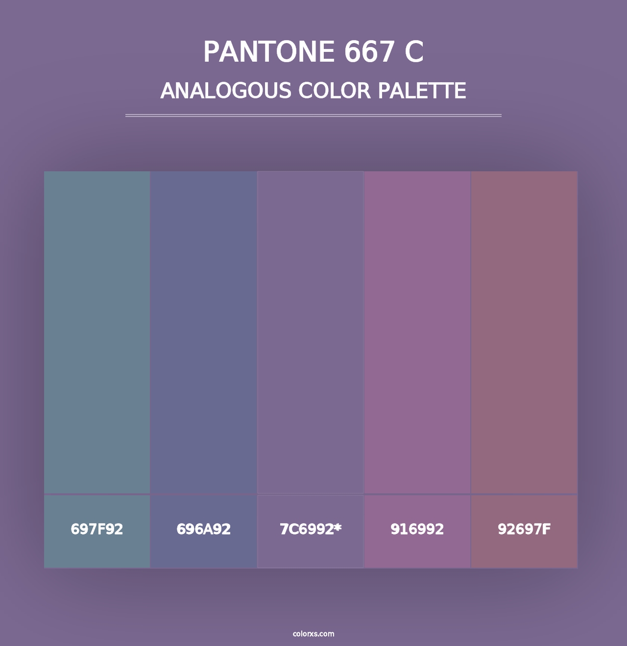 PANTONE 667 C - Analogous Color Palette