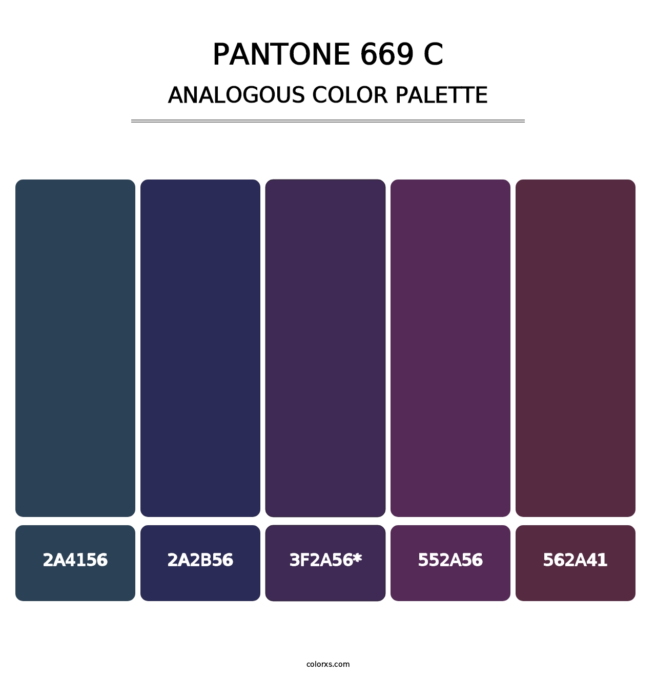 PANTONE 669 C - Analogous Color Palette