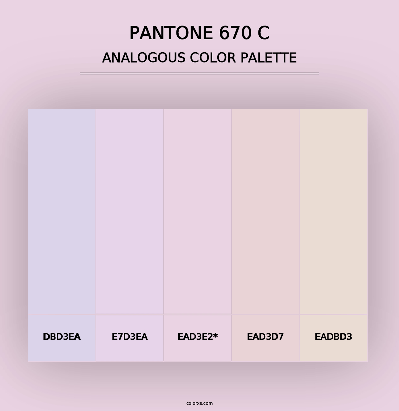 PANTONE 670 C - Analogous Color Palette