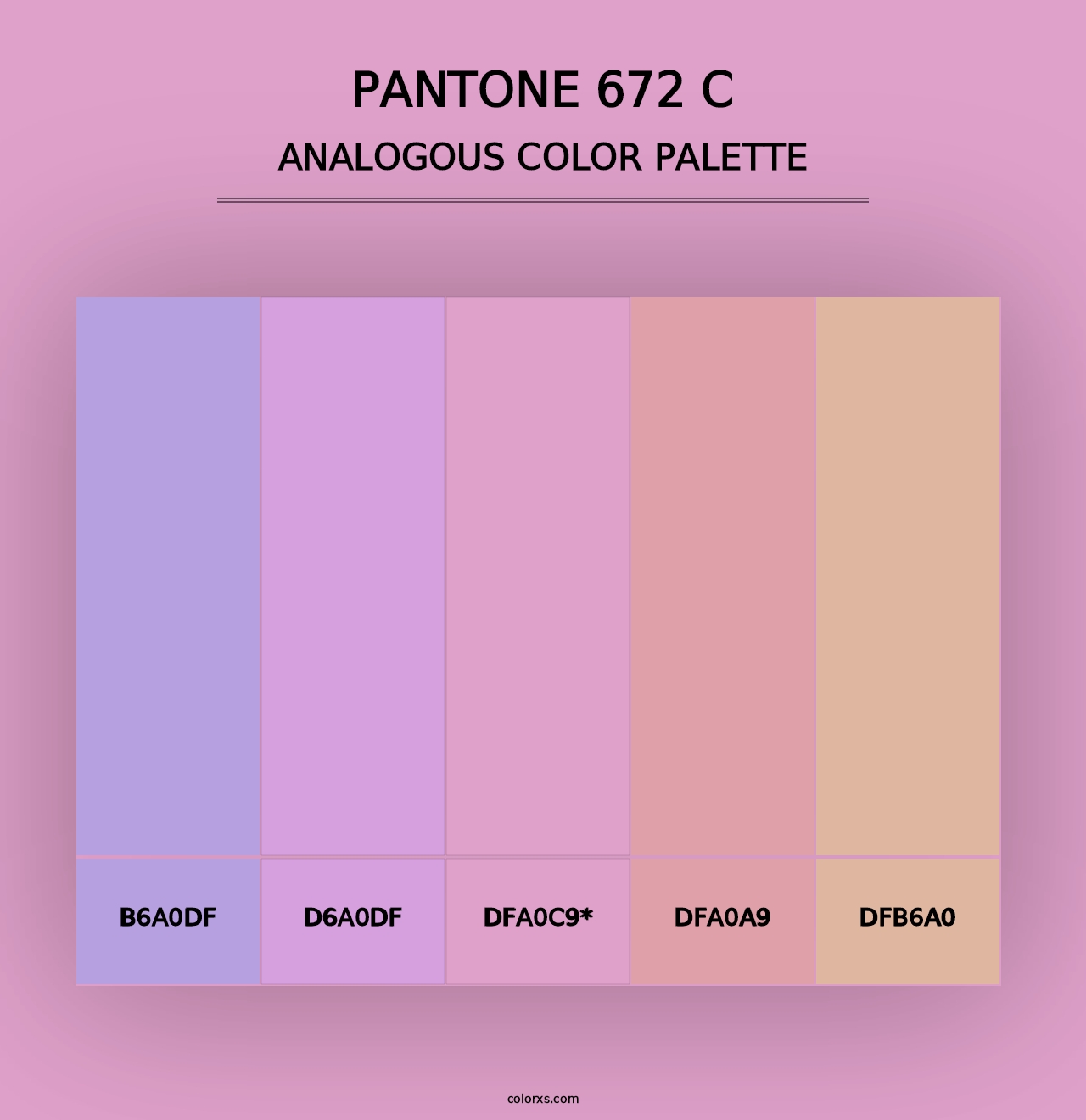 PANTONE 672 C - Analogous Color Palette