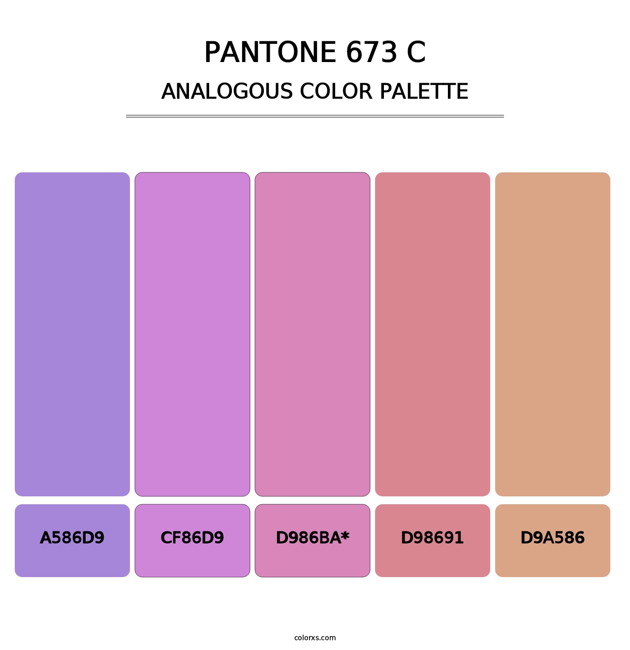 PANTONE 673 C - Analogous Color Palette