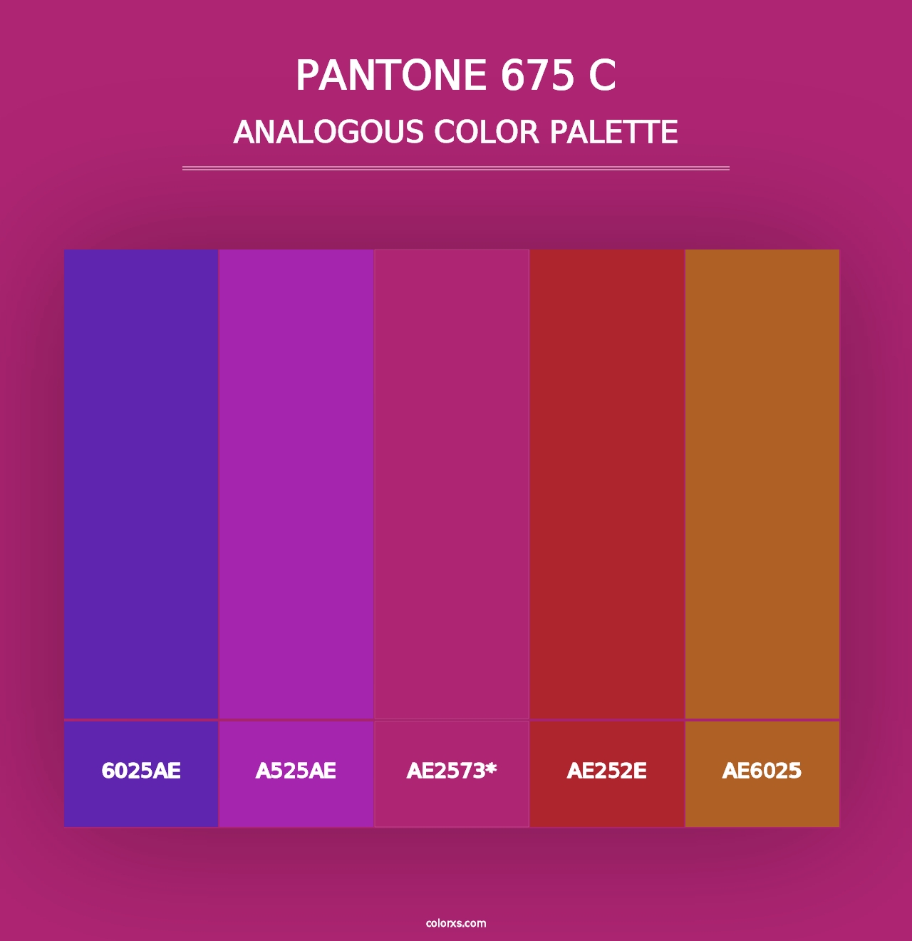 PANTONE 675 C - Analogous Color Palette