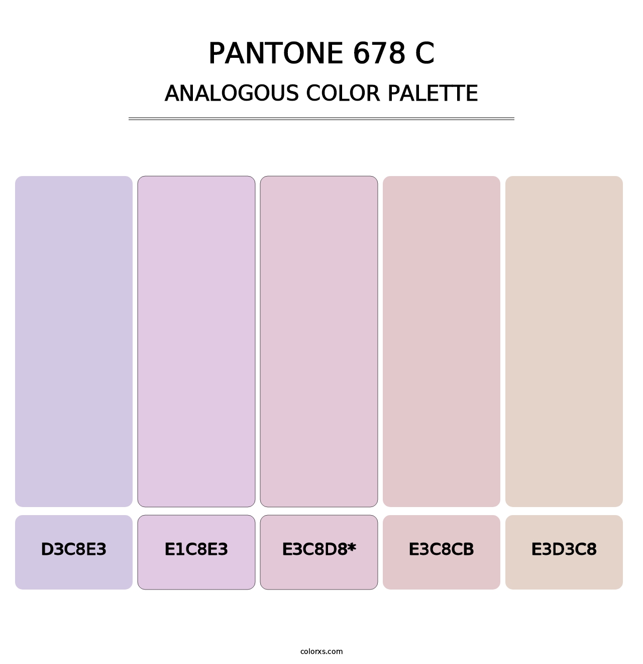 PANTONE 678 C - Analogous Color Palette