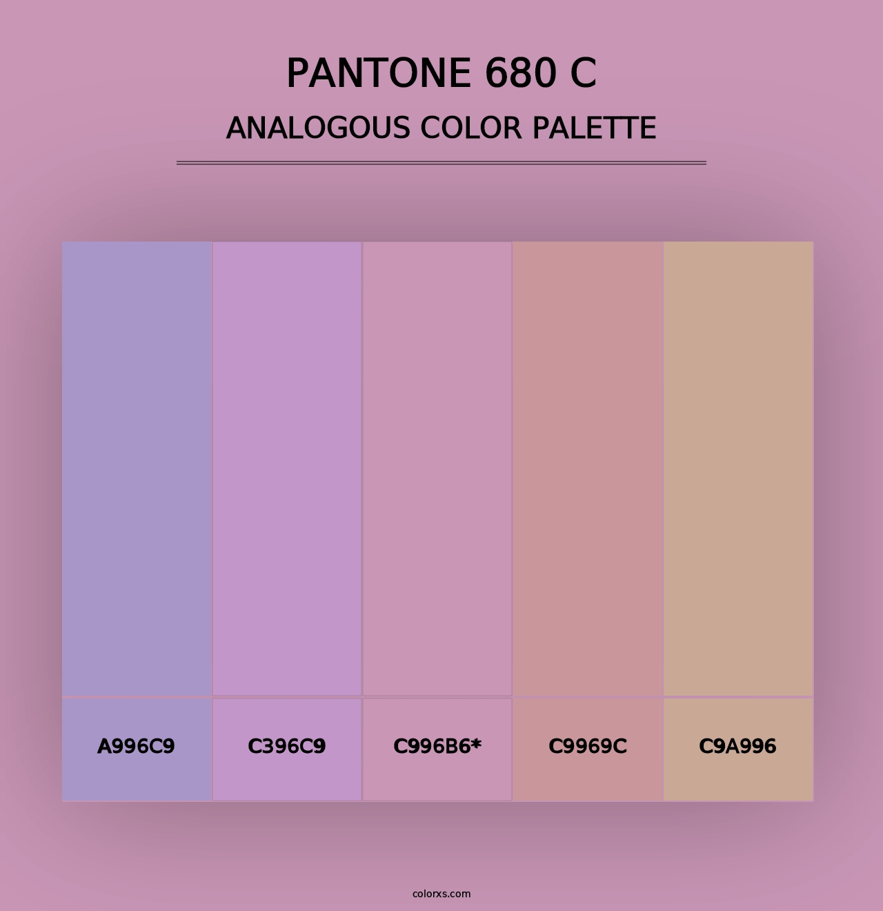 PANTONE 680 C - Analogous Color Palette