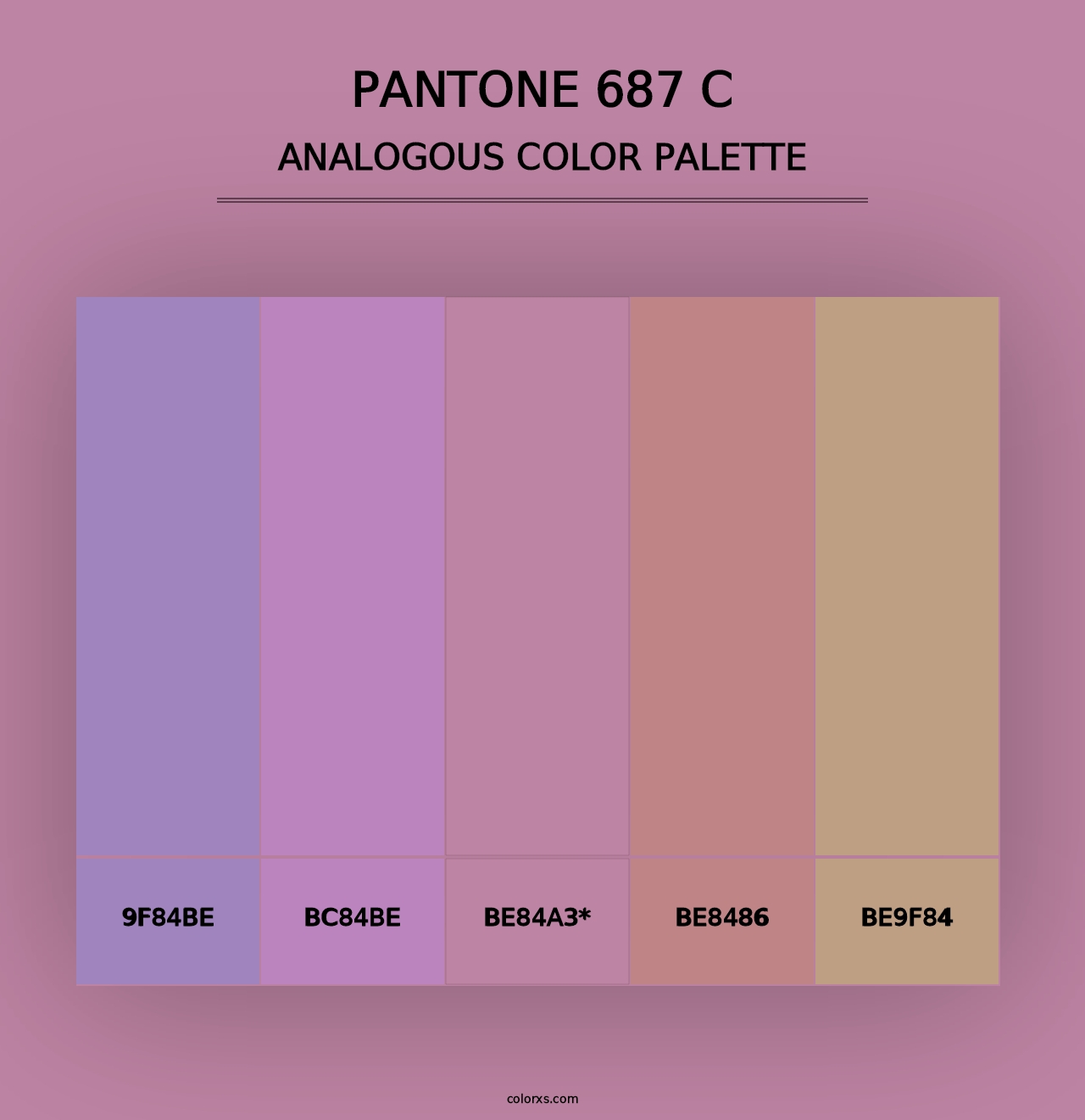 PANTONE 687 C - Analogous Color Palette