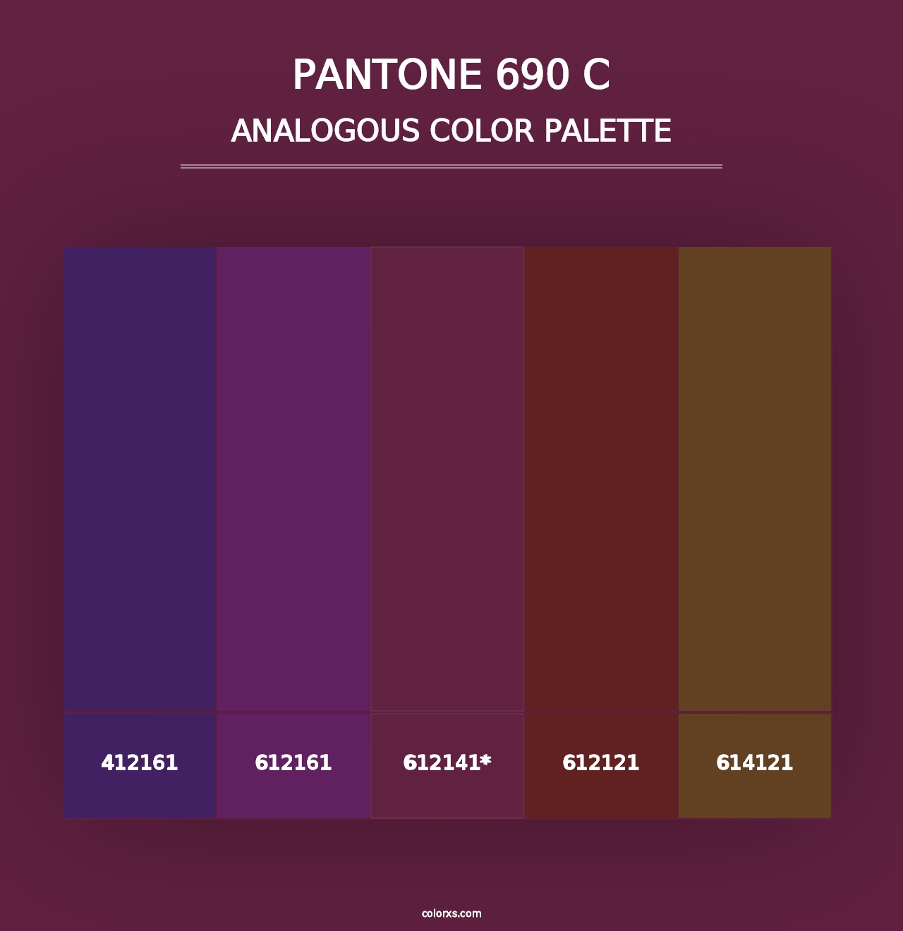 PANTONE 690 C - Analogous Color Palette