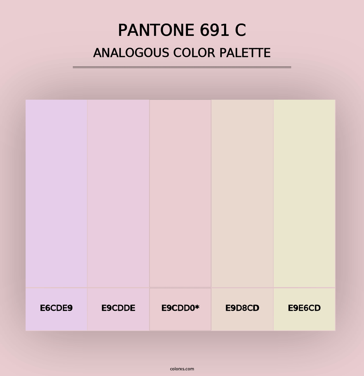 PANTONE 691 C - Analogous Color Palette