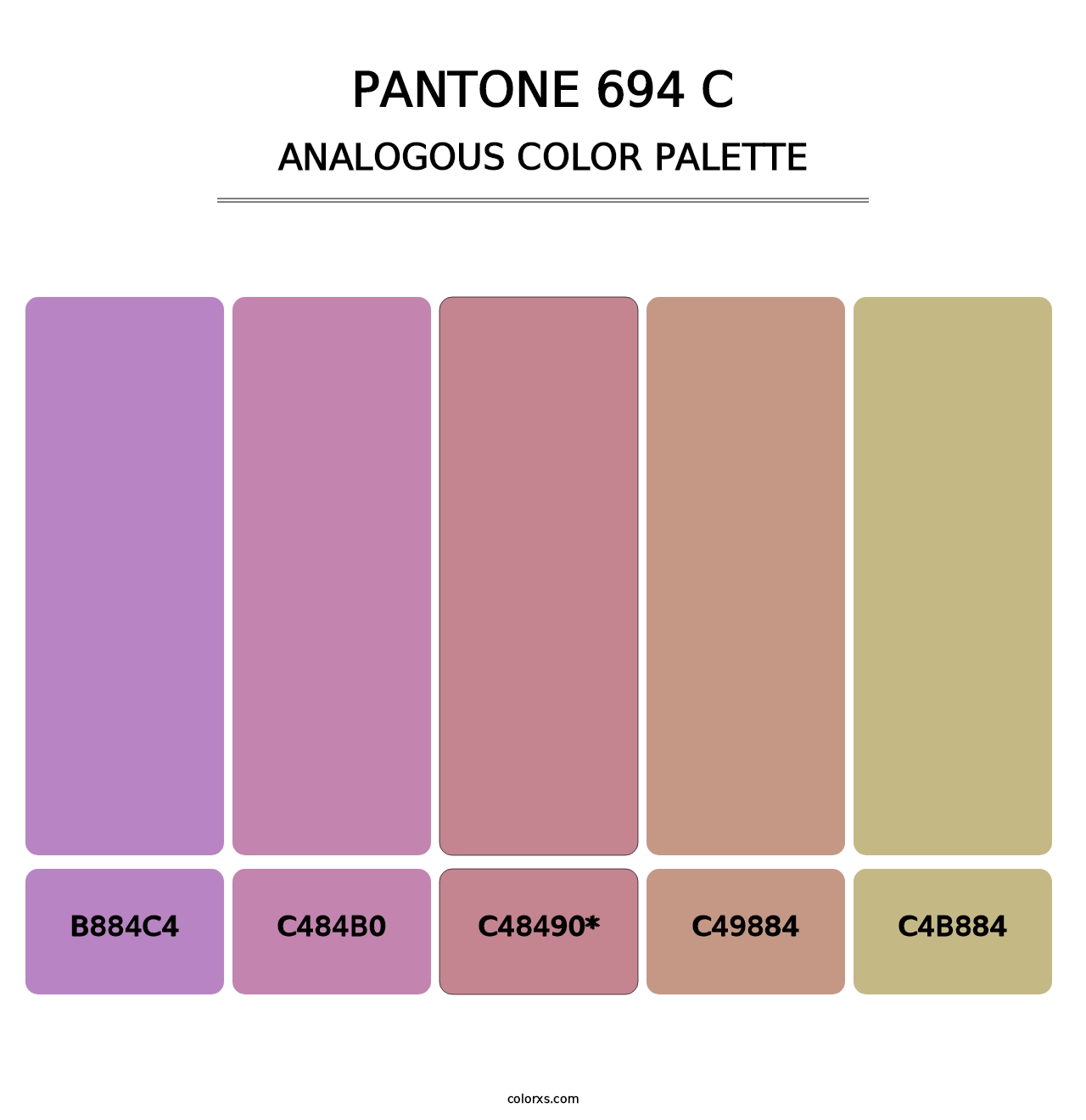 PANTONE 694 C - Analogous Color Palette