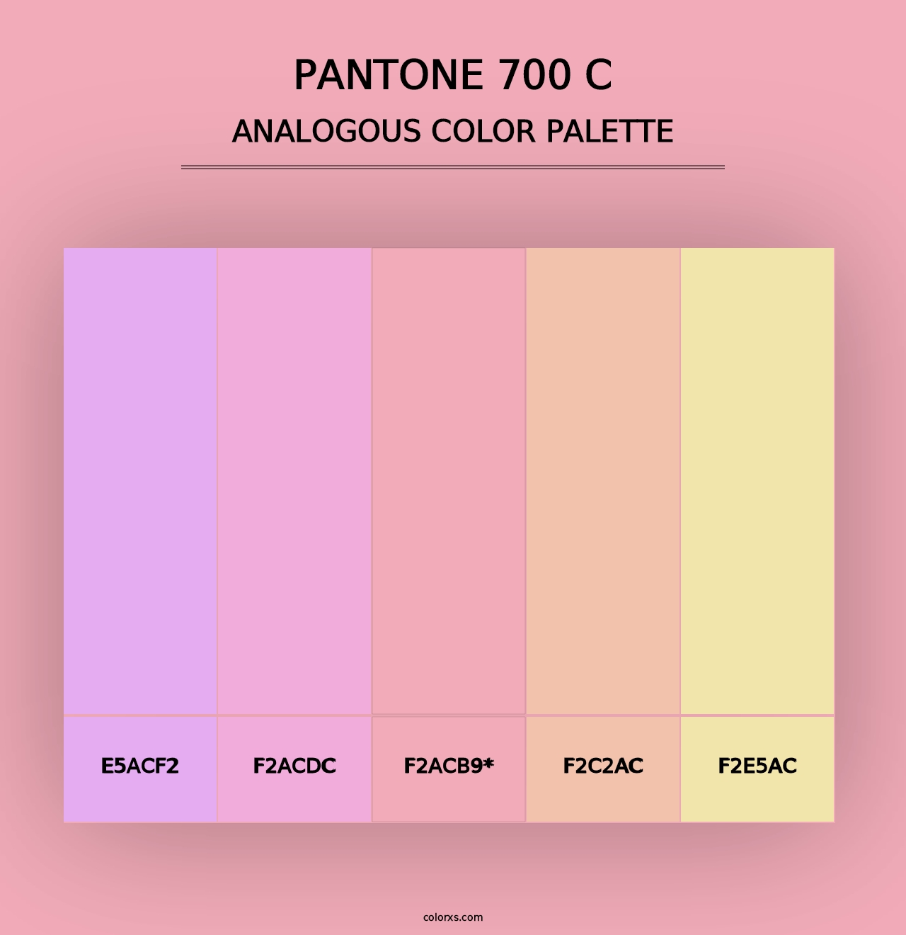 PANTONE 700 C - Analogous Color Palette