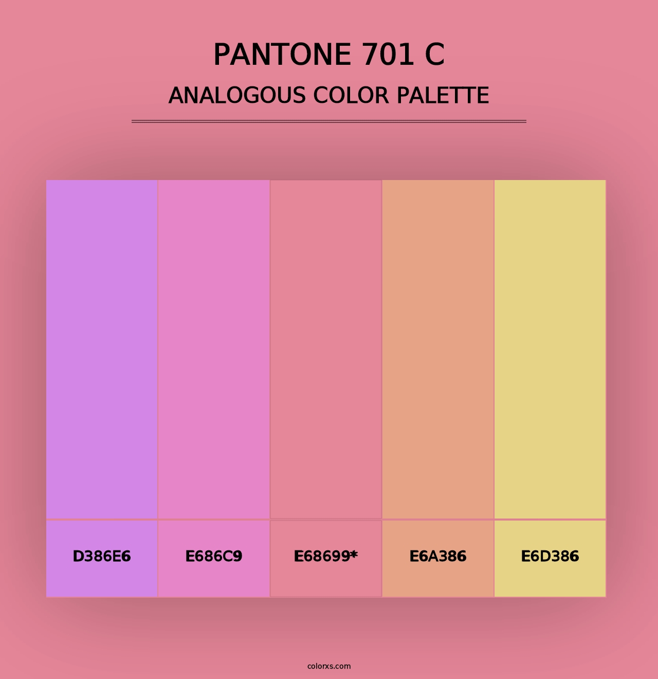 PANTONE 701 C - Analogous Color Palette