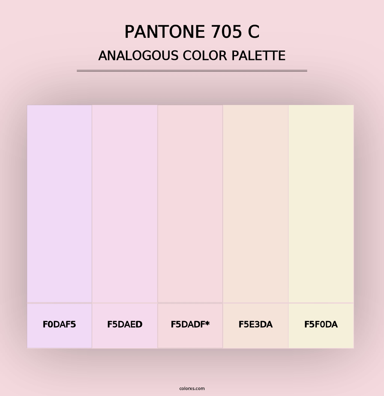 PANTONE 705 C - Analogous Color Palette