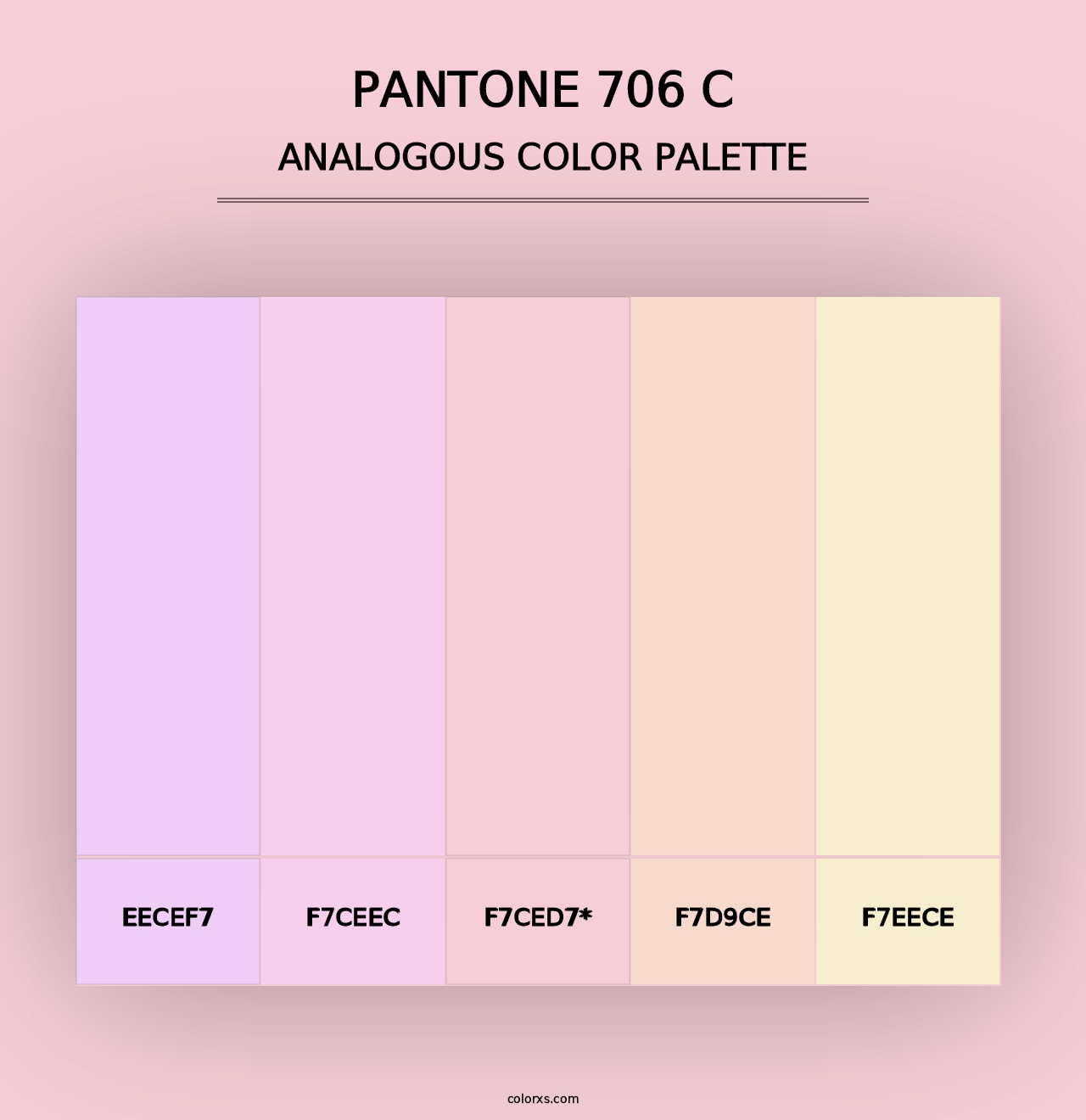 PANTONE 706 C - Analogous Color Palette