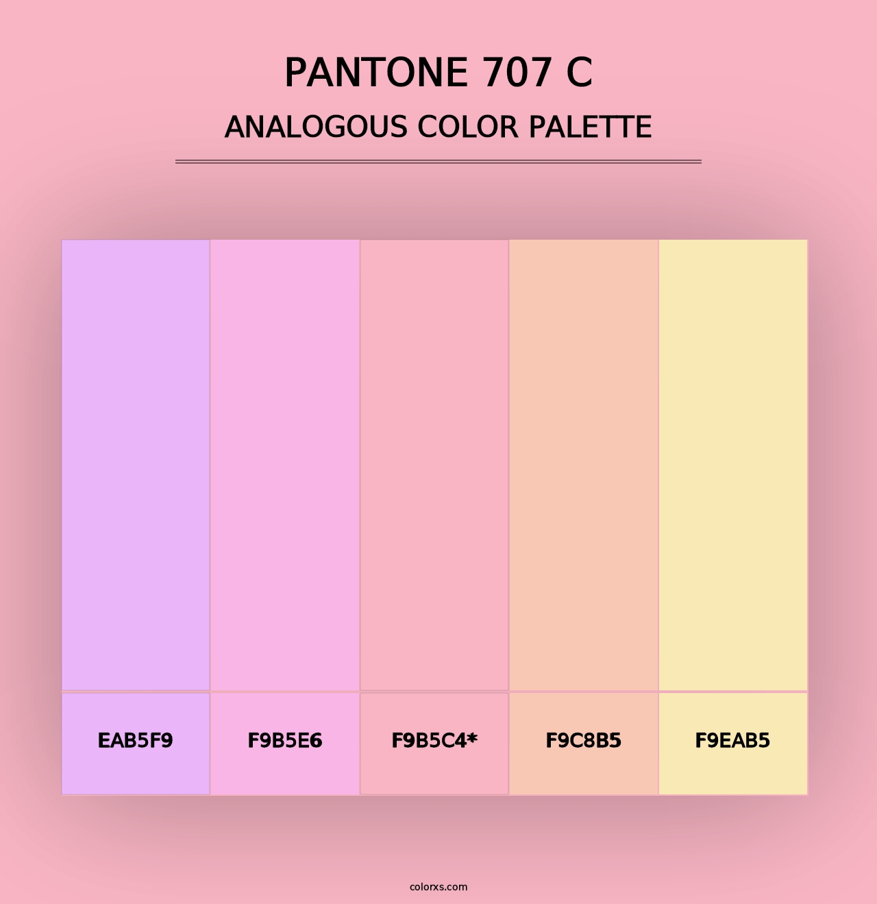 PANTONE 707 C - Analogous Color Palette