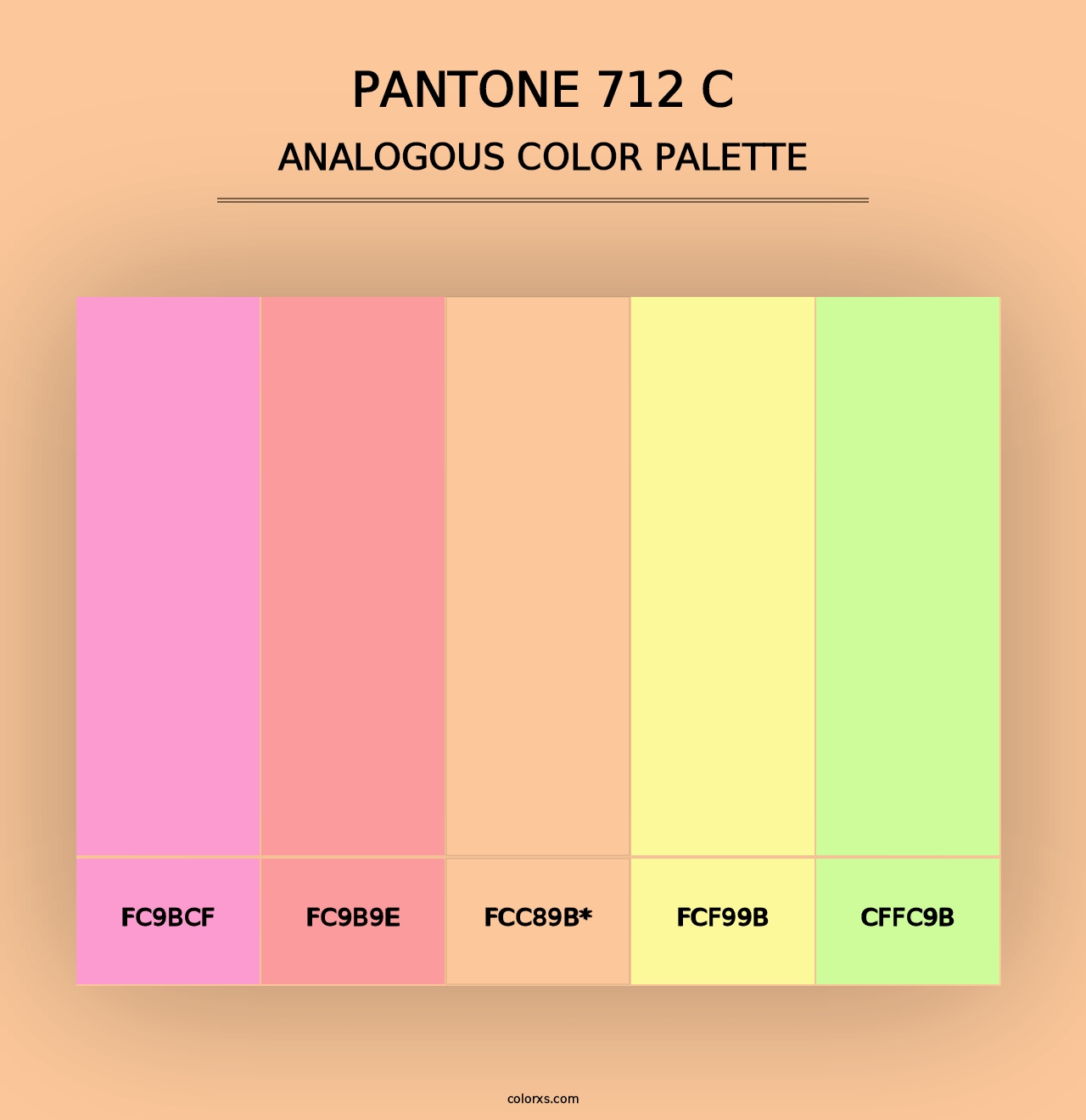 PANTONE 712 C - Analogous Color Palette