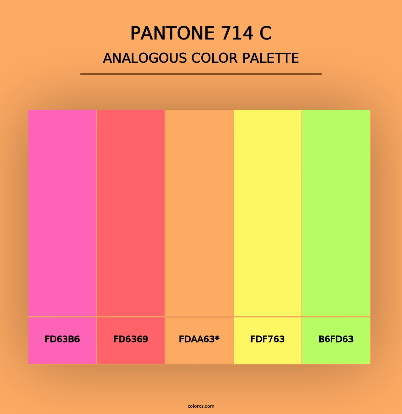 PANTONE 714 C - Analogous Color Palette