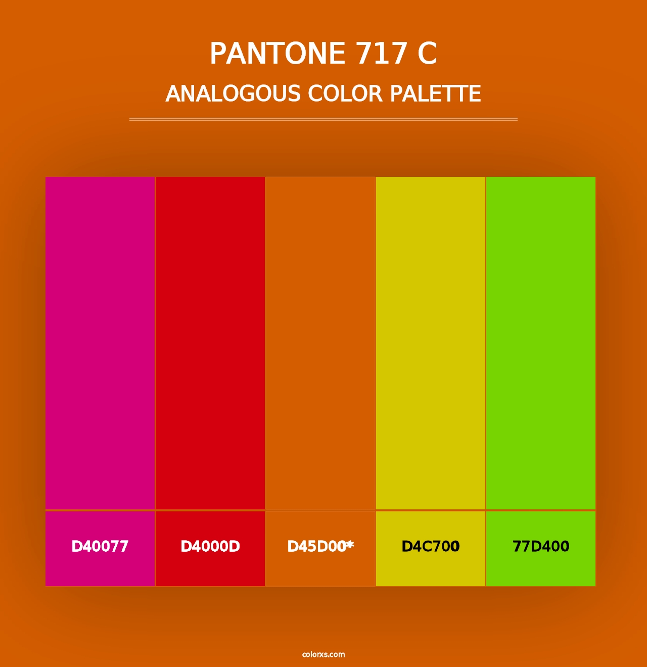 PANTONE 717 C - Analogous Color Palette