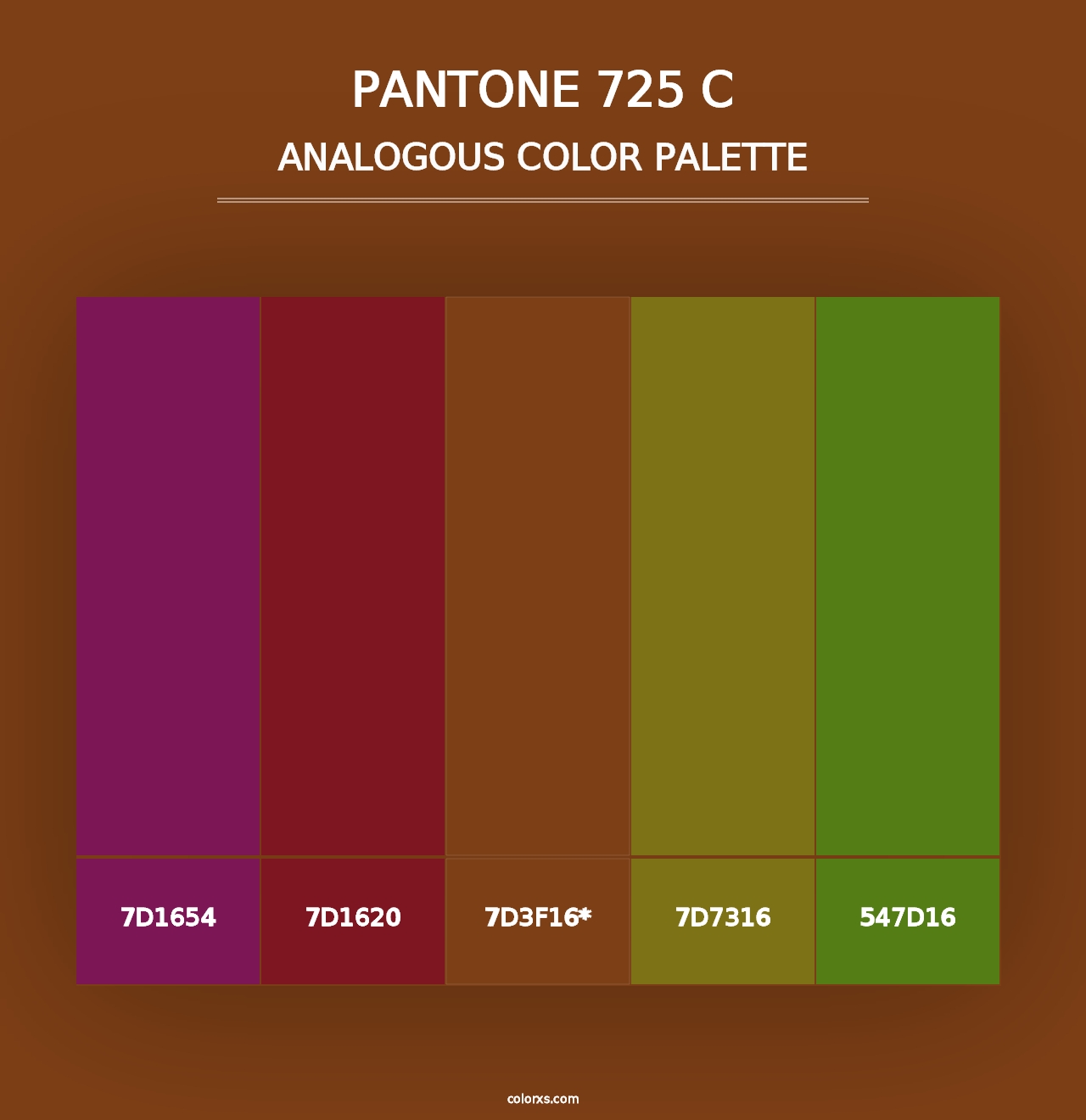 PANTONE 725 C - Analogous Color Palette