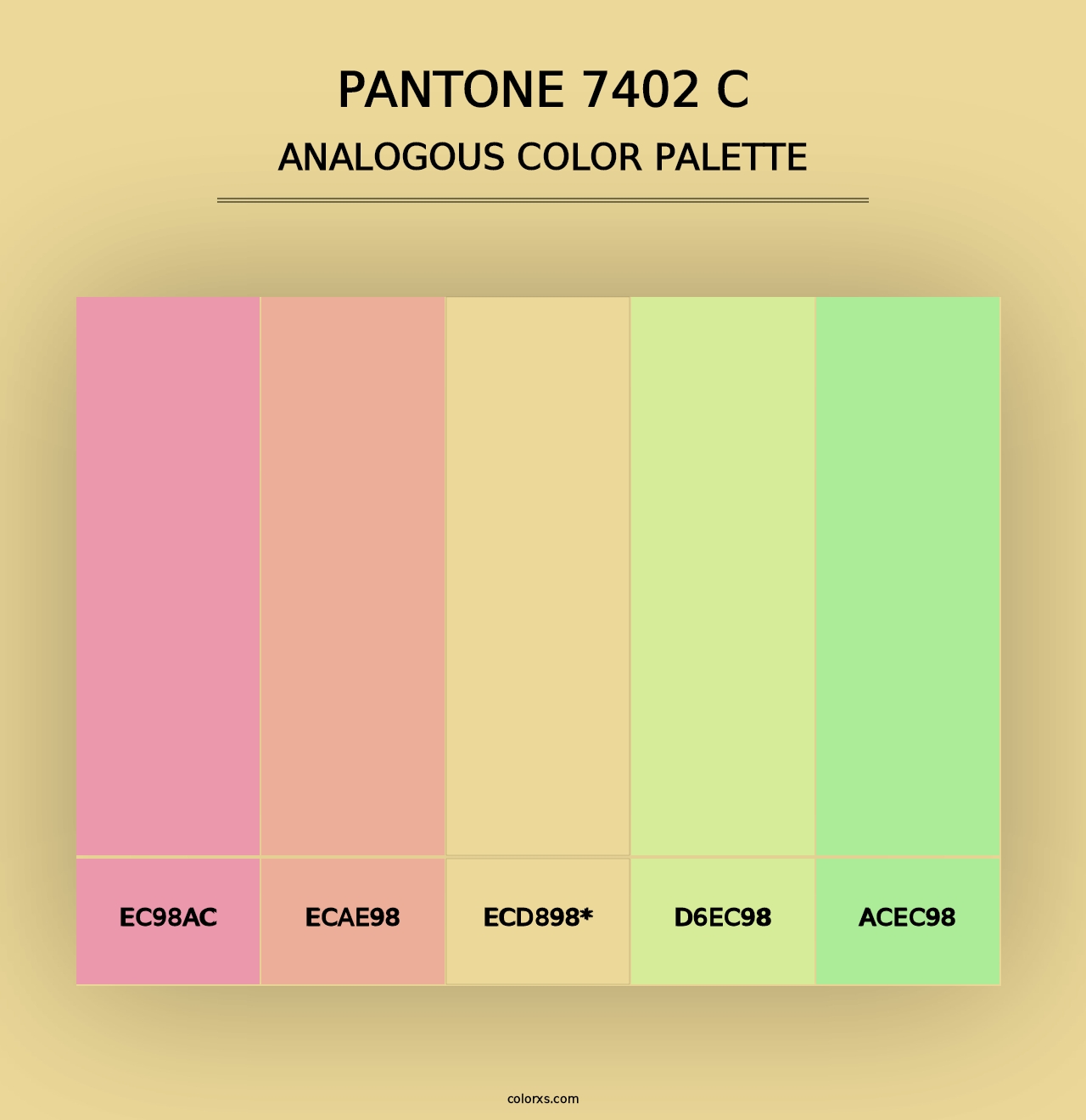 PANTONE 7402 C - Analogous Color Palette