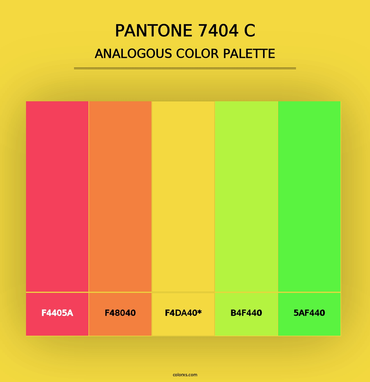 PANTONE 7404 C - Analogous Color Palette