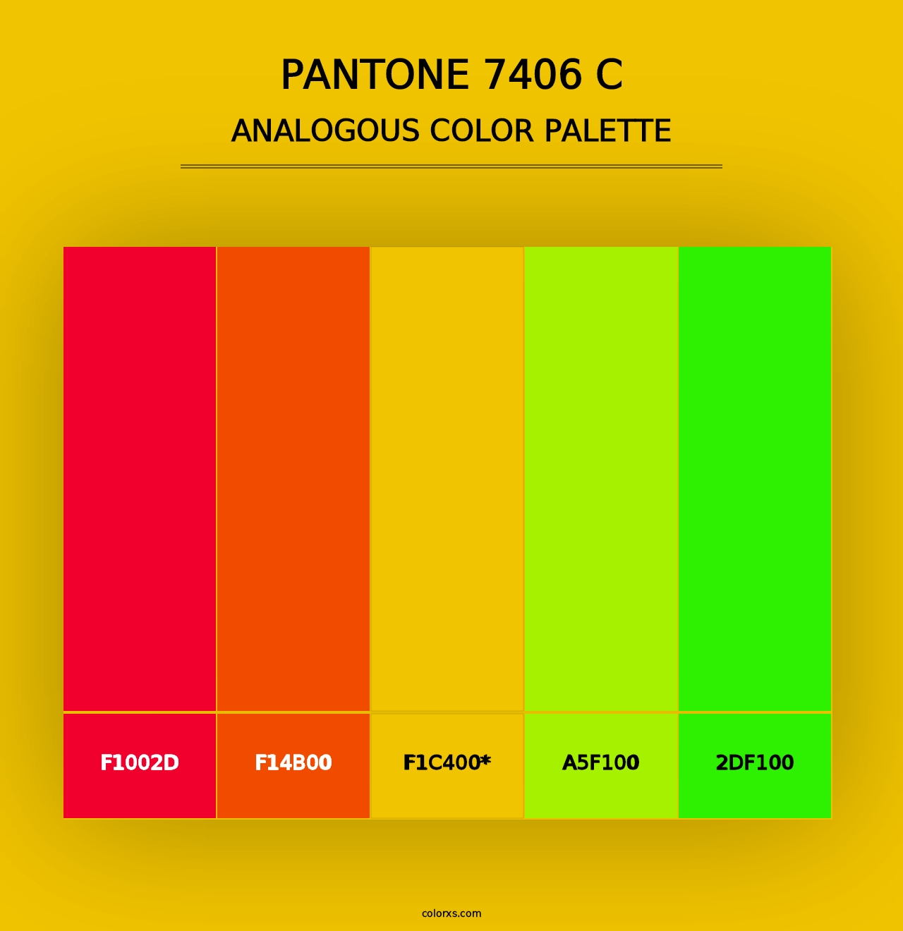 PANTONE 7406 C - Analogous Color Palette