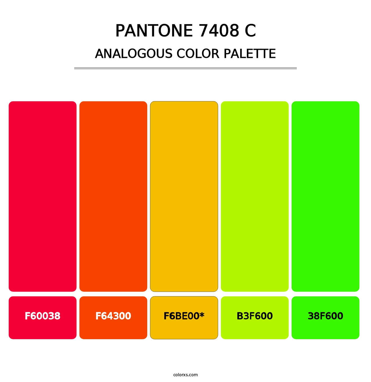 PANTONE 7408 C - Analogous Color Palette