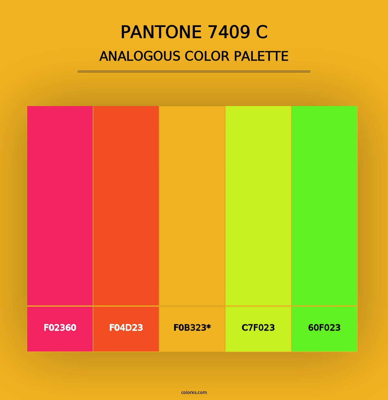 PANTONE 7409 C - Analogous Color Palette