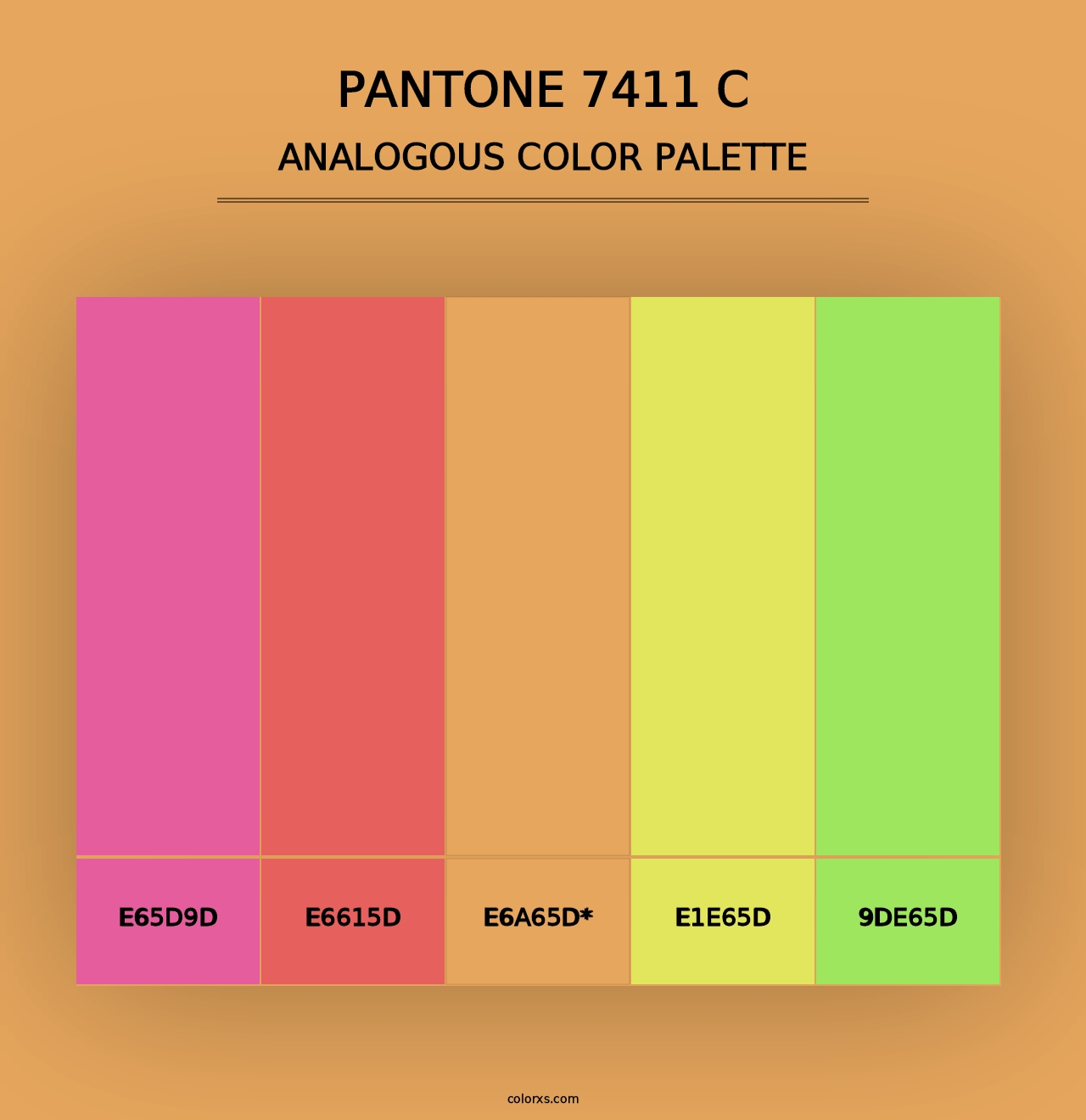 PANTONE 7411 C - Analogous Color Palette