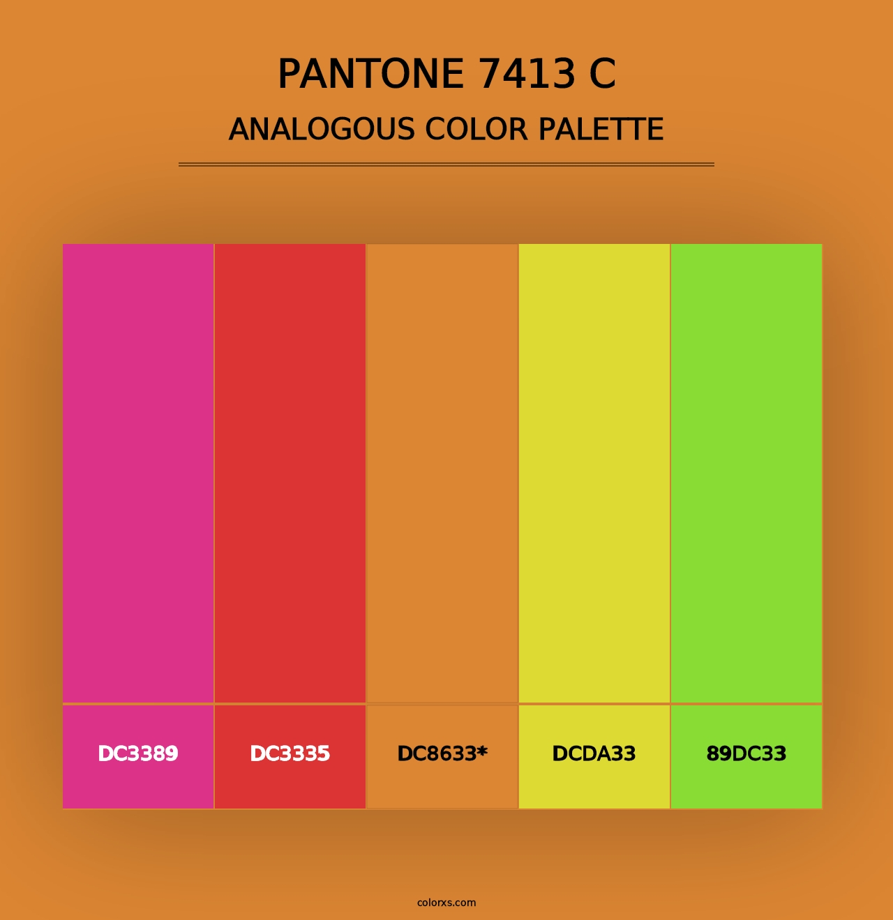 PANTONE 7413 C - Analogous Color Palette