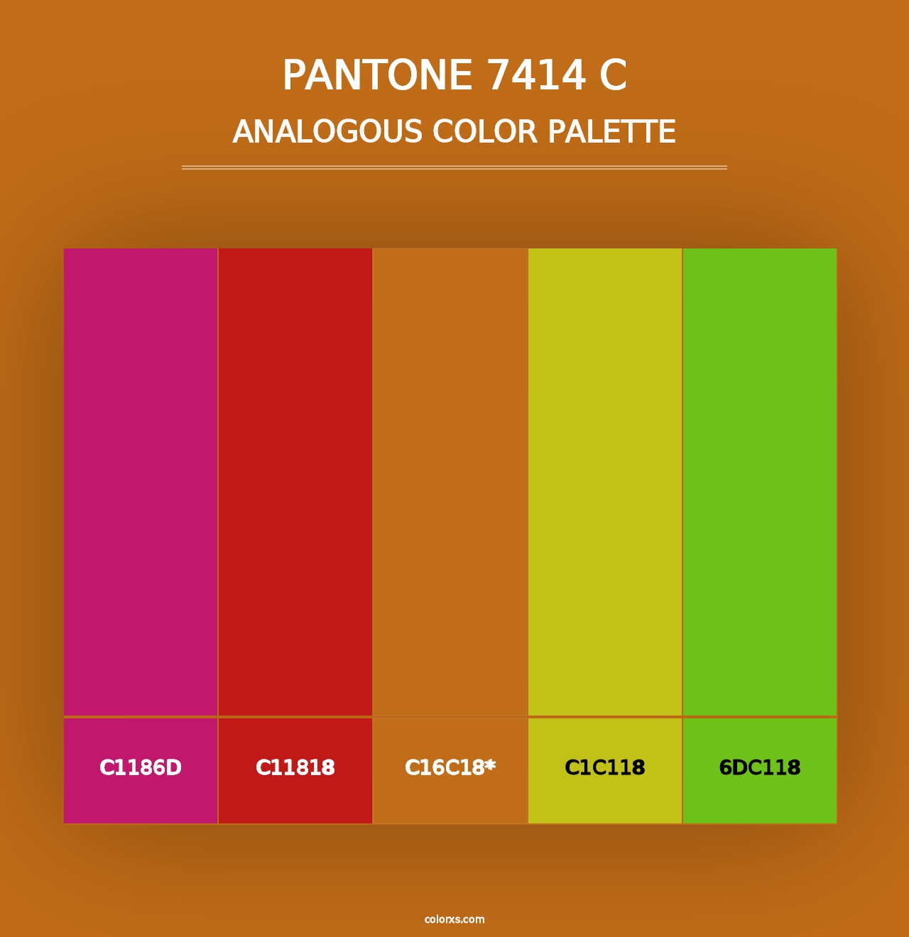 PANTONE 7414 C - Analogous Color Palette