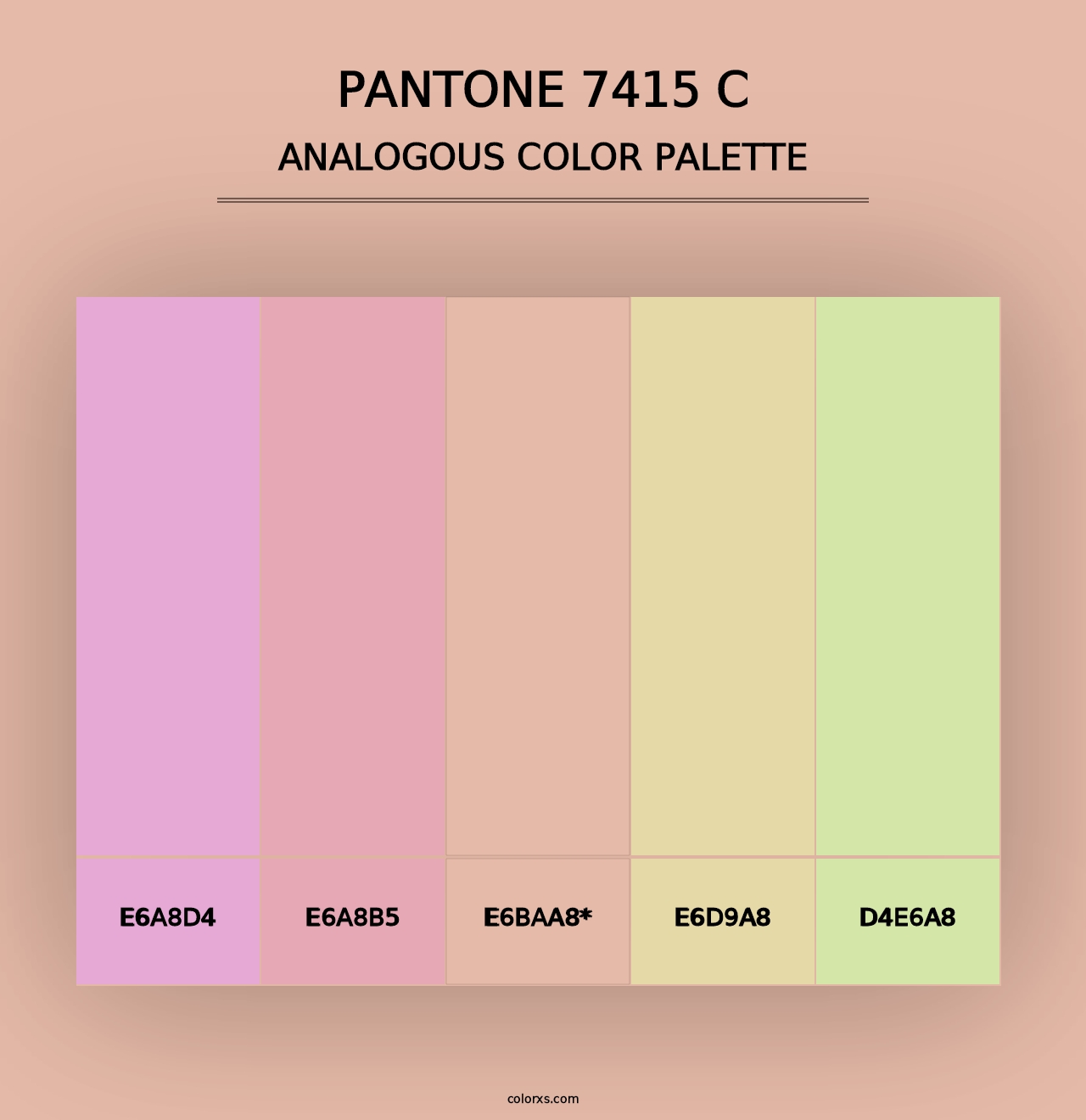 PANTONE 7415 C - Analogous Color Palette