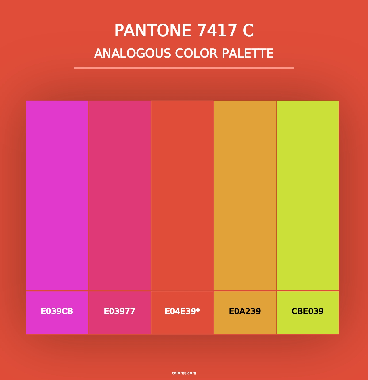 PANTONE 7417 C - Analogous Color Palette