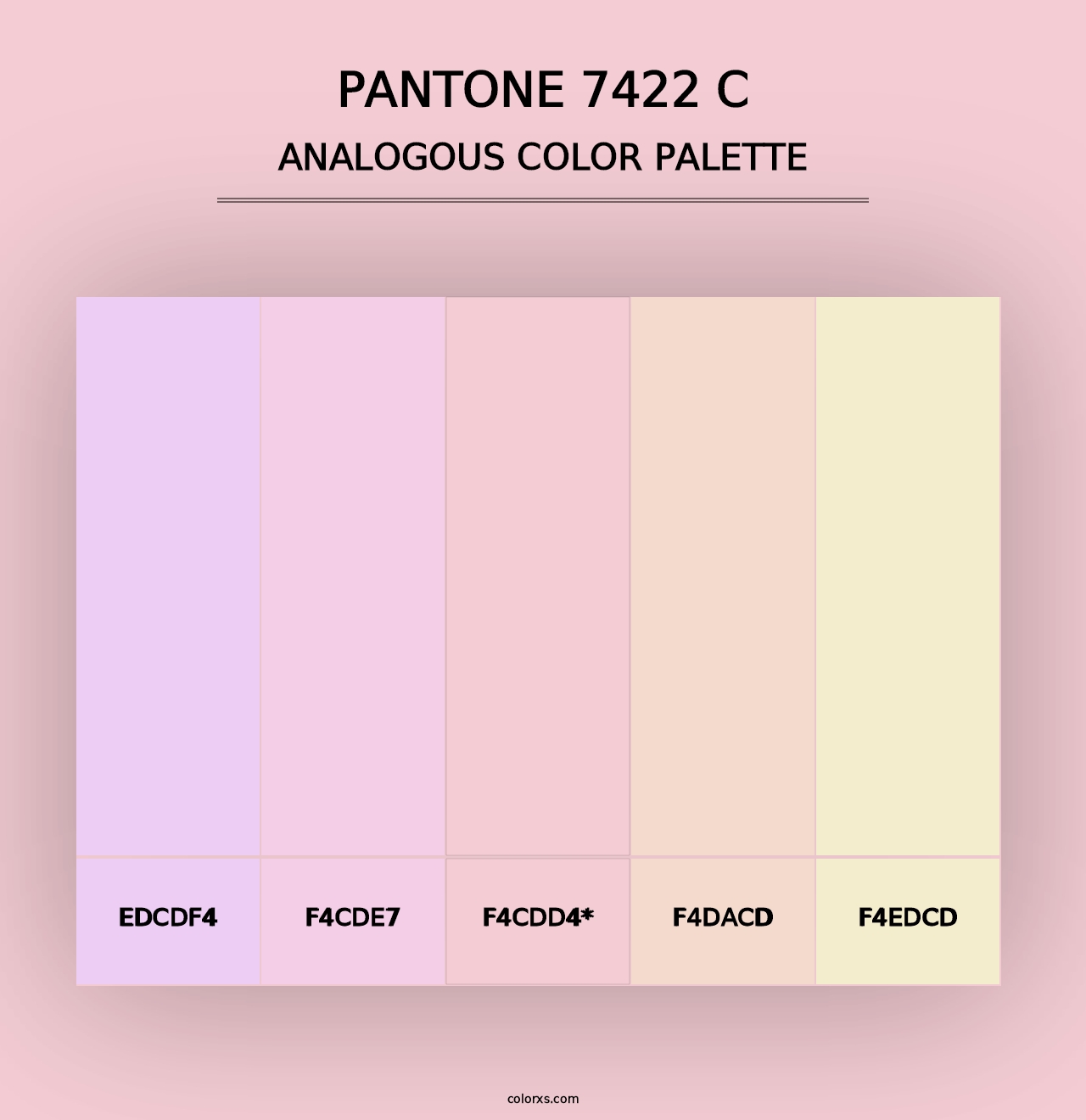 PANTONE 7422 C - Analogous Color Palette