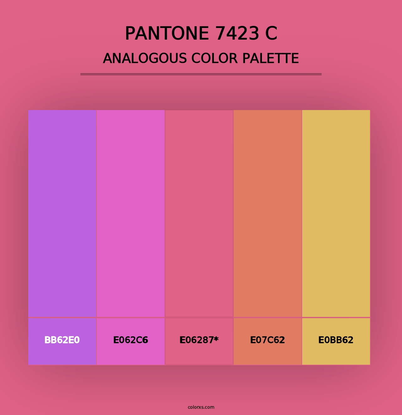 PANTONE 7423 C - Analogous Color Palette