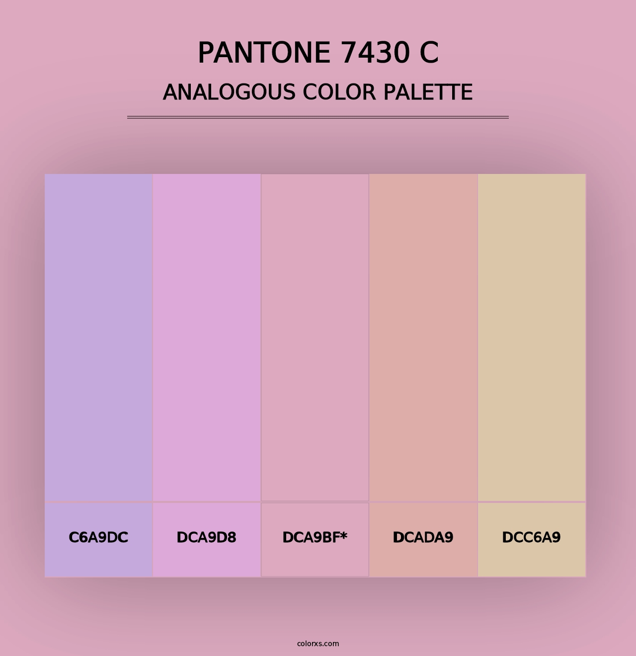 PANTONE 7430 C - Analogous Color Palette