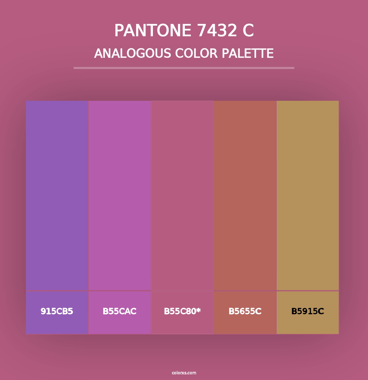 PANTONE 7432 C - Analogous Color Palette