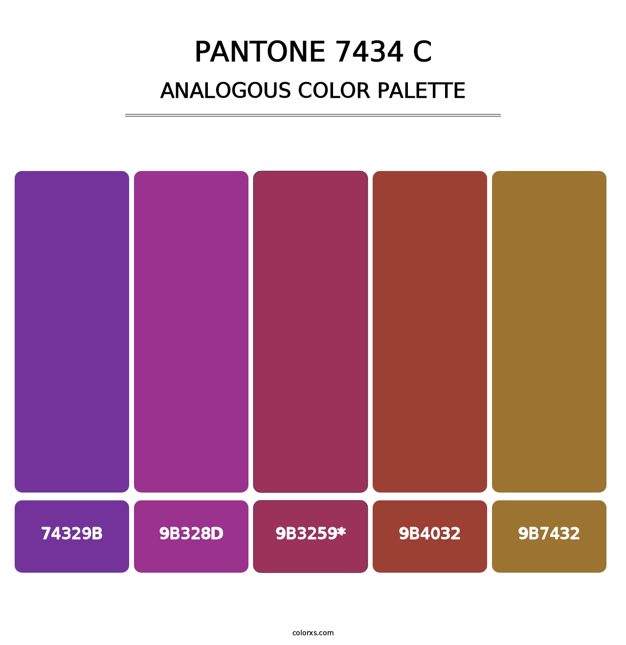 PANTONE 7434 C - Analogous Color Palette