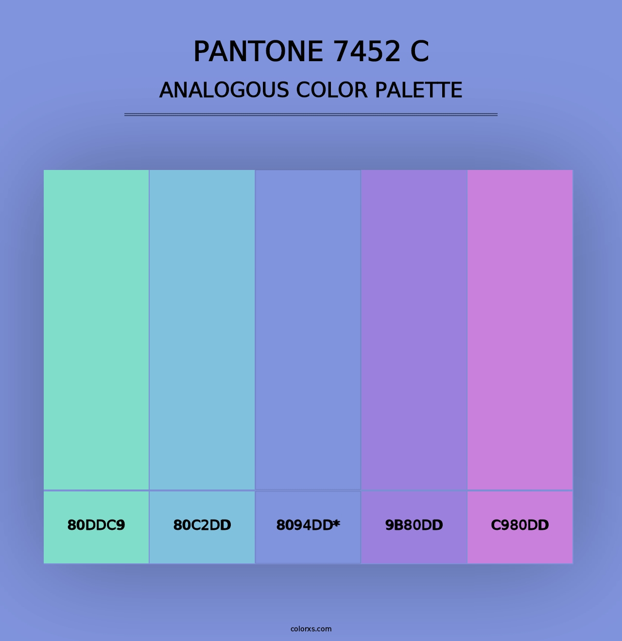 PANTONE 7452 C - Analogous Color Palette