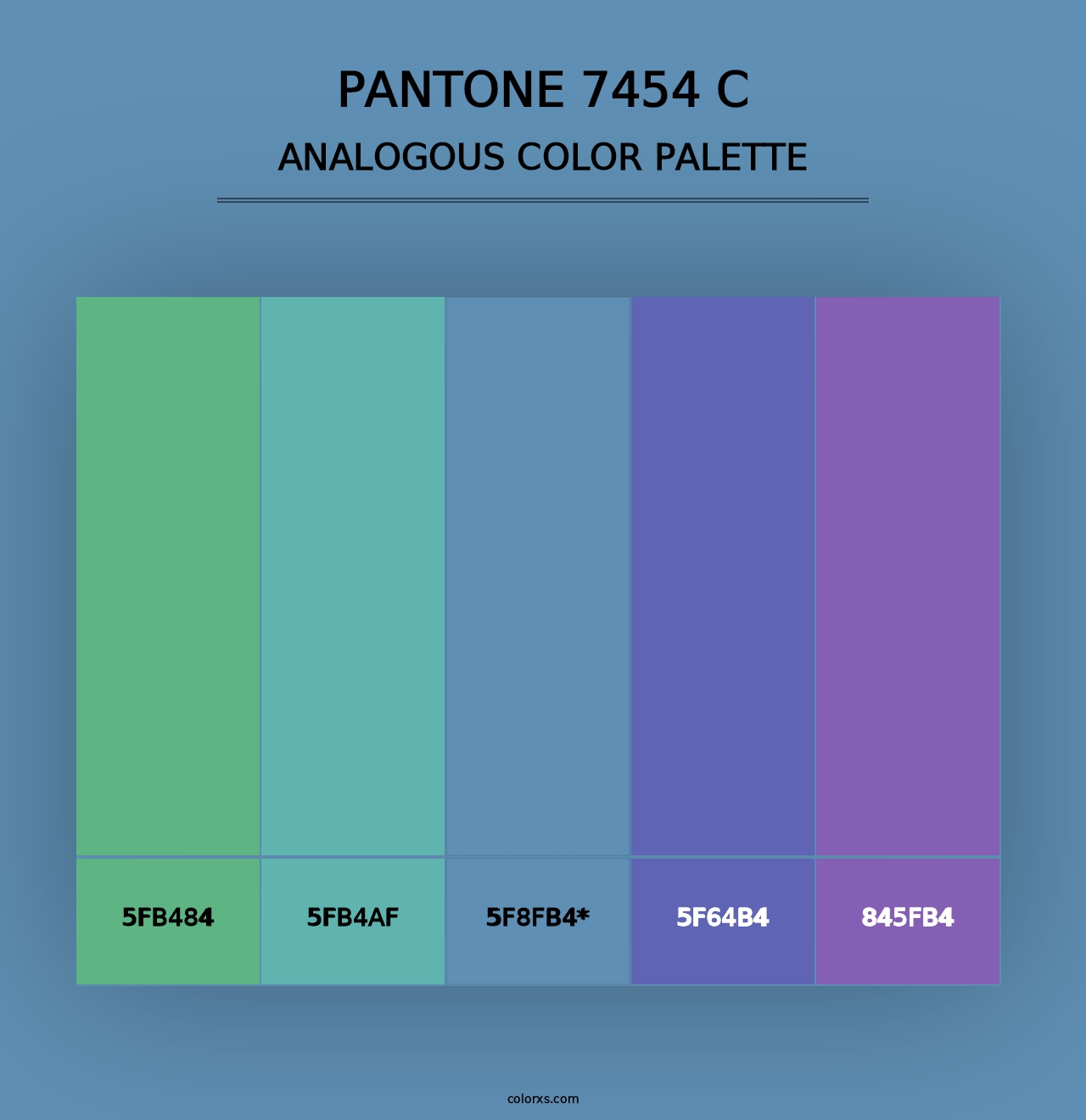 PANTONE 7454 C - Analogous Color Palette