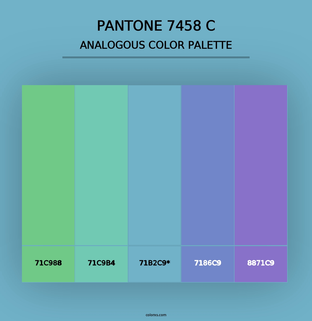 PANTONE 7458 C - Analogous Color Palette