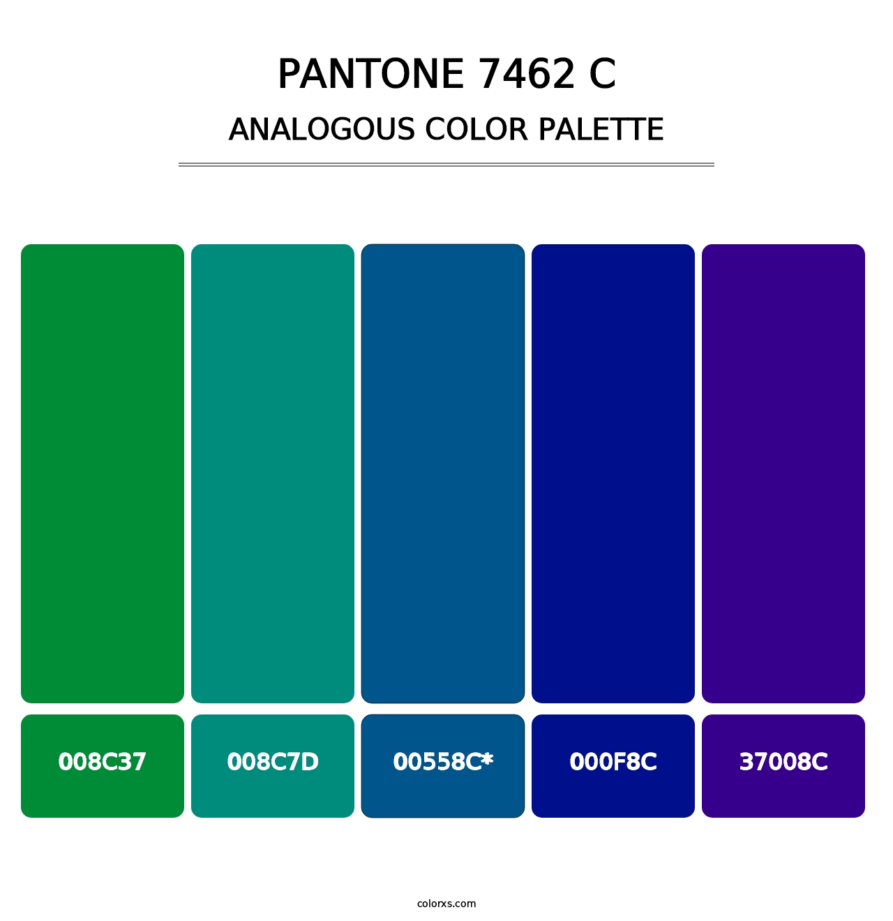 PANTONE 7462 C - Analogous Color Palette